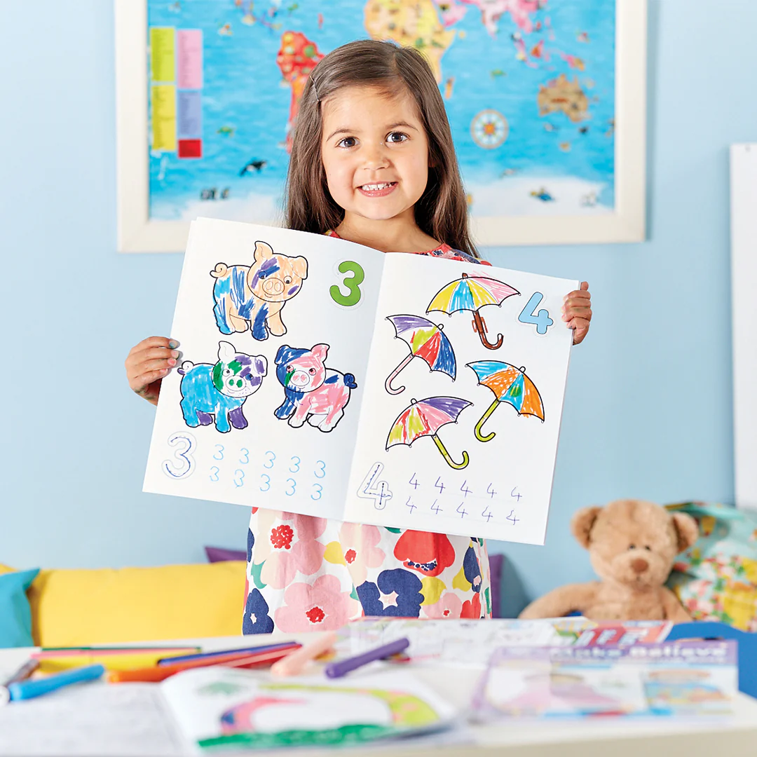 1-20 Sticker Colouring Book - Image 5