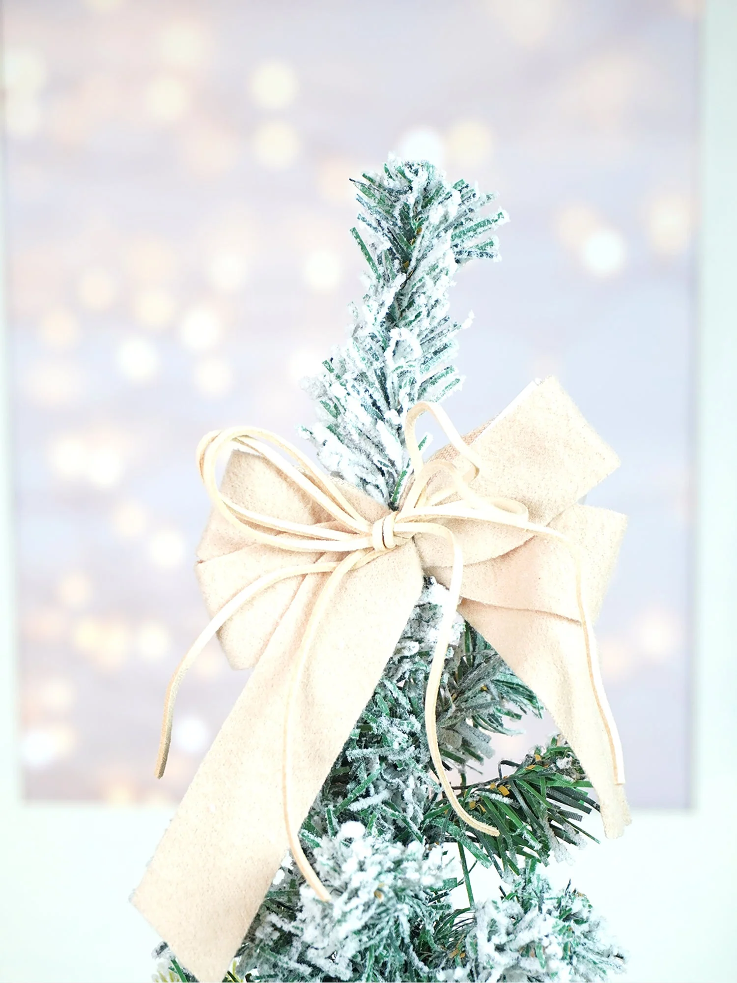 2 feet Gold Swirl Frosty Bushy Christmas Tree filled with balls and ornament Fillers - Image 6