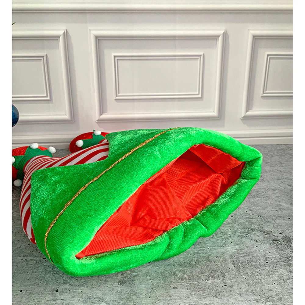 3d Inverted Elf Legs Plush Christmas Party Hat - Image 4