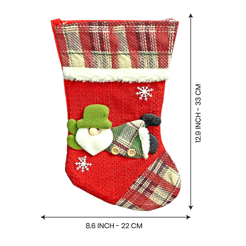 3pcs combo medium, 13 inches 3d Stockings for gifts and Christmas Décor - Image 6