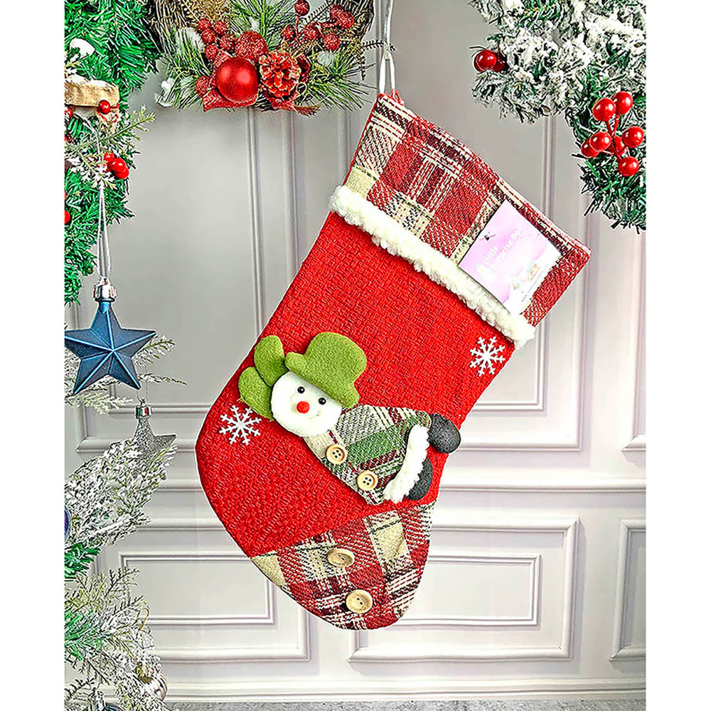 3pcs combo medium, 13 inches 3d Stockings for gifts and Christmas Décor - Image 7