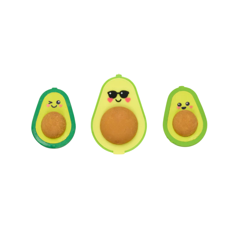 Avocado Love Eraser and Sharpener - set of 3 - Image 2