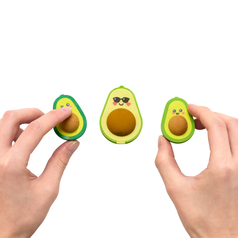 Avocado Love Eraser and Sharpener - set of 3 - Image 3