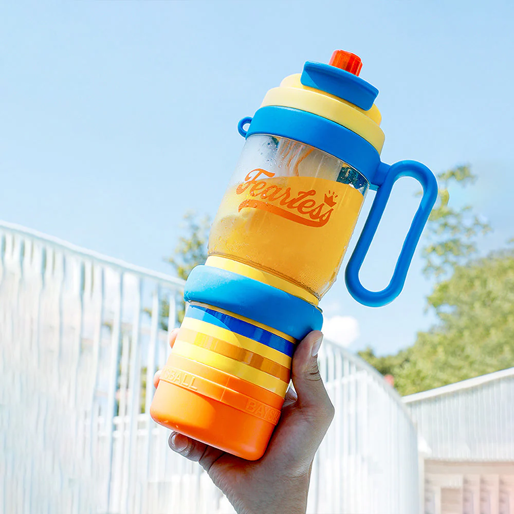 Blue Orange 4 in one Water Bottle , infuser & mini snack box for teens and Adults, 1000ml - Image 2