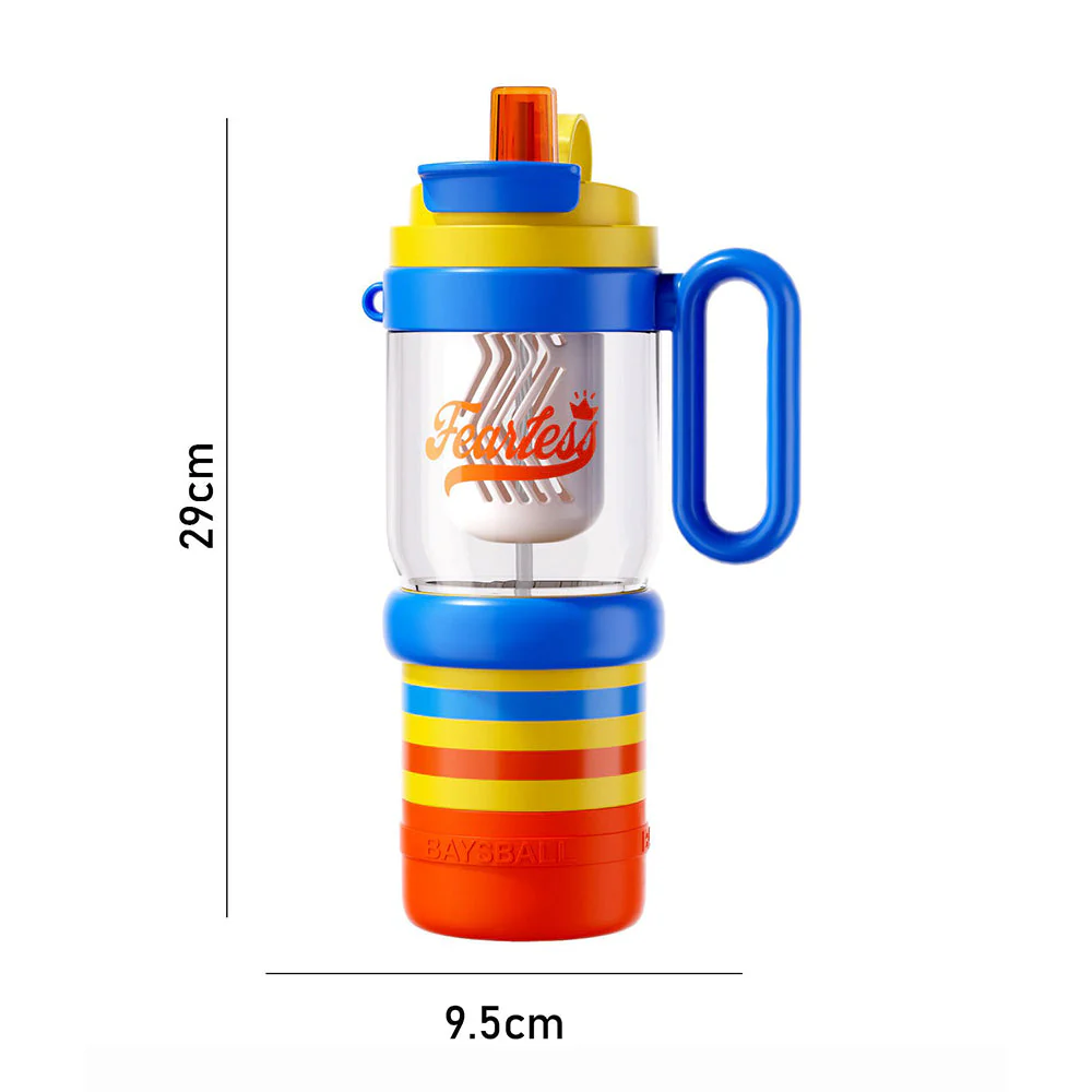 Blue Orange 4 in one Water Bottle , infuser & mini snack box for teens and Adults, 1000ml - Image 9