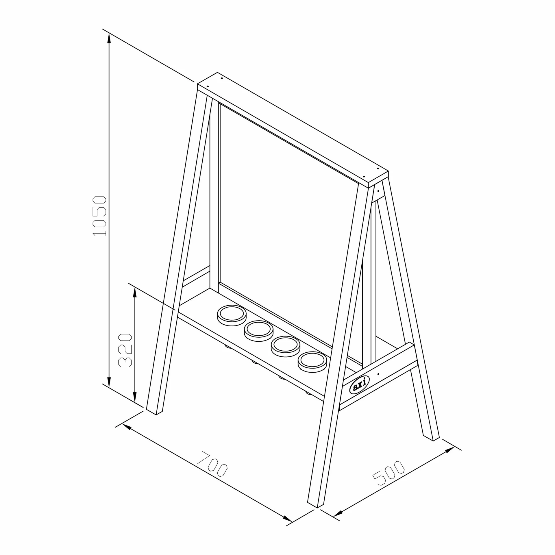 BYD Eric Activity Wooden Easel - Image 8