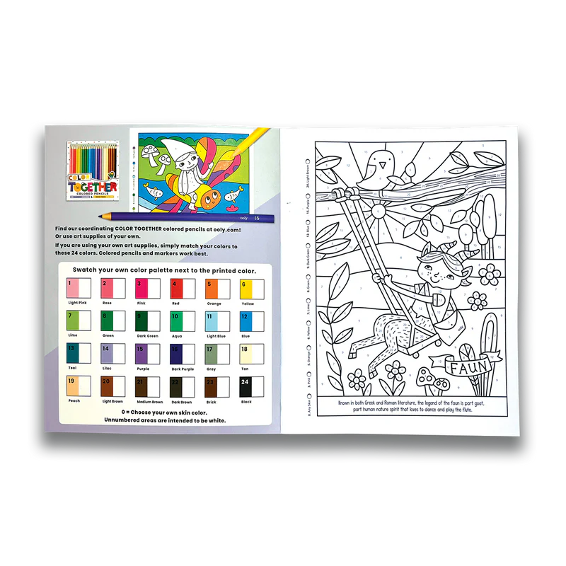 Color By Number Coloring Book-Mythical Friends - Image 3