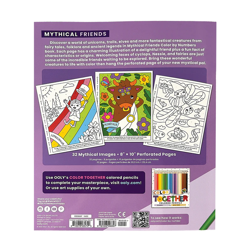 Color By Number Coloring Book-Mythical Friends - Image 4
