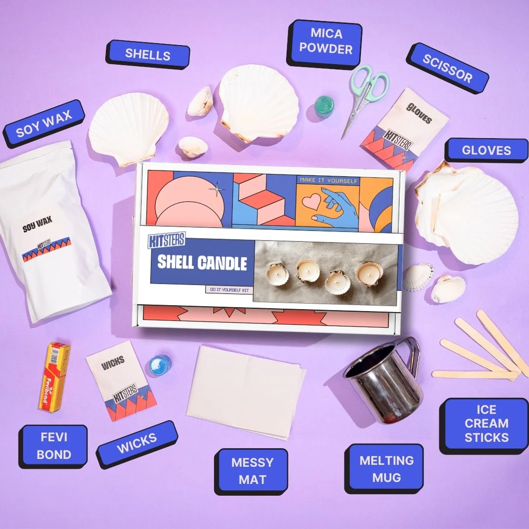 COMBO: DIY Shell Candle Kit & DIY Decoupage Shells Kit - Image 2