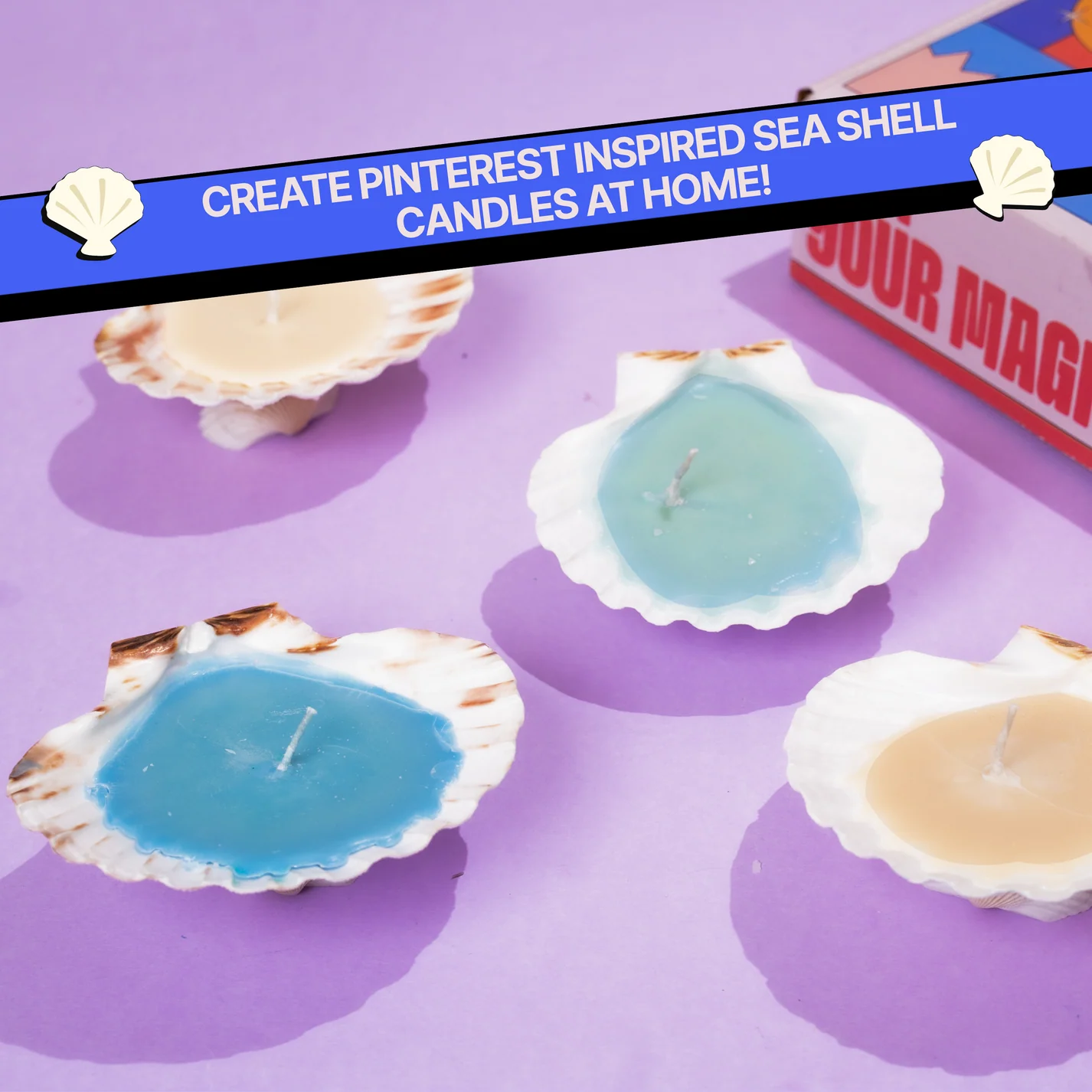 COMBO: DIY Shell Candle Kit & DIY Decoupage Shells Kit - Image 4