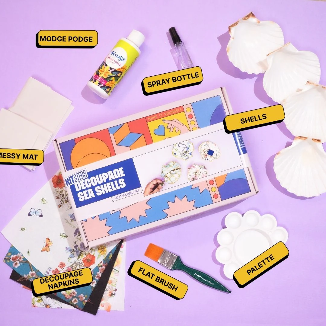 COMBO: DIY Shell Candle Kit & DIY Decoupage Shells Kit - Image 5