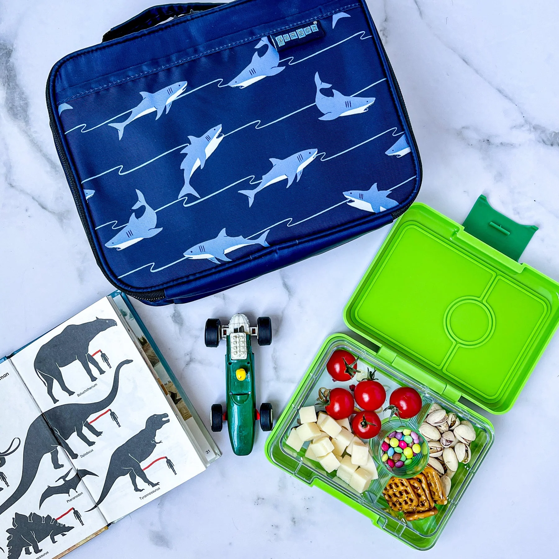 Yumbox Snack 3 Section - True Blue - Image 3