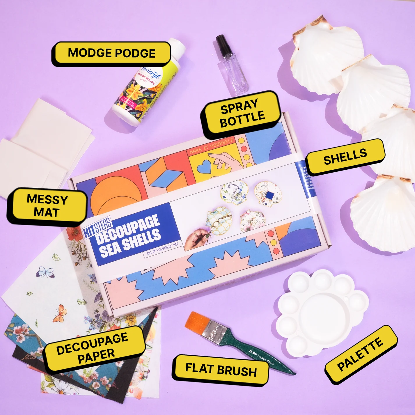 DIY Decoupage Shells Kit - Image 2