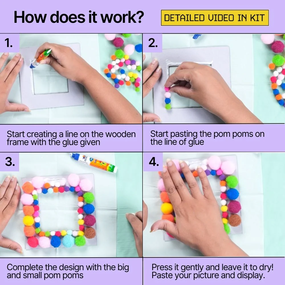 DIY Pom Pom Photo Frame Kit - Image 4