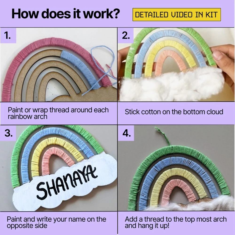 DIY Rainbow Wall Hanging Kit - Image 4