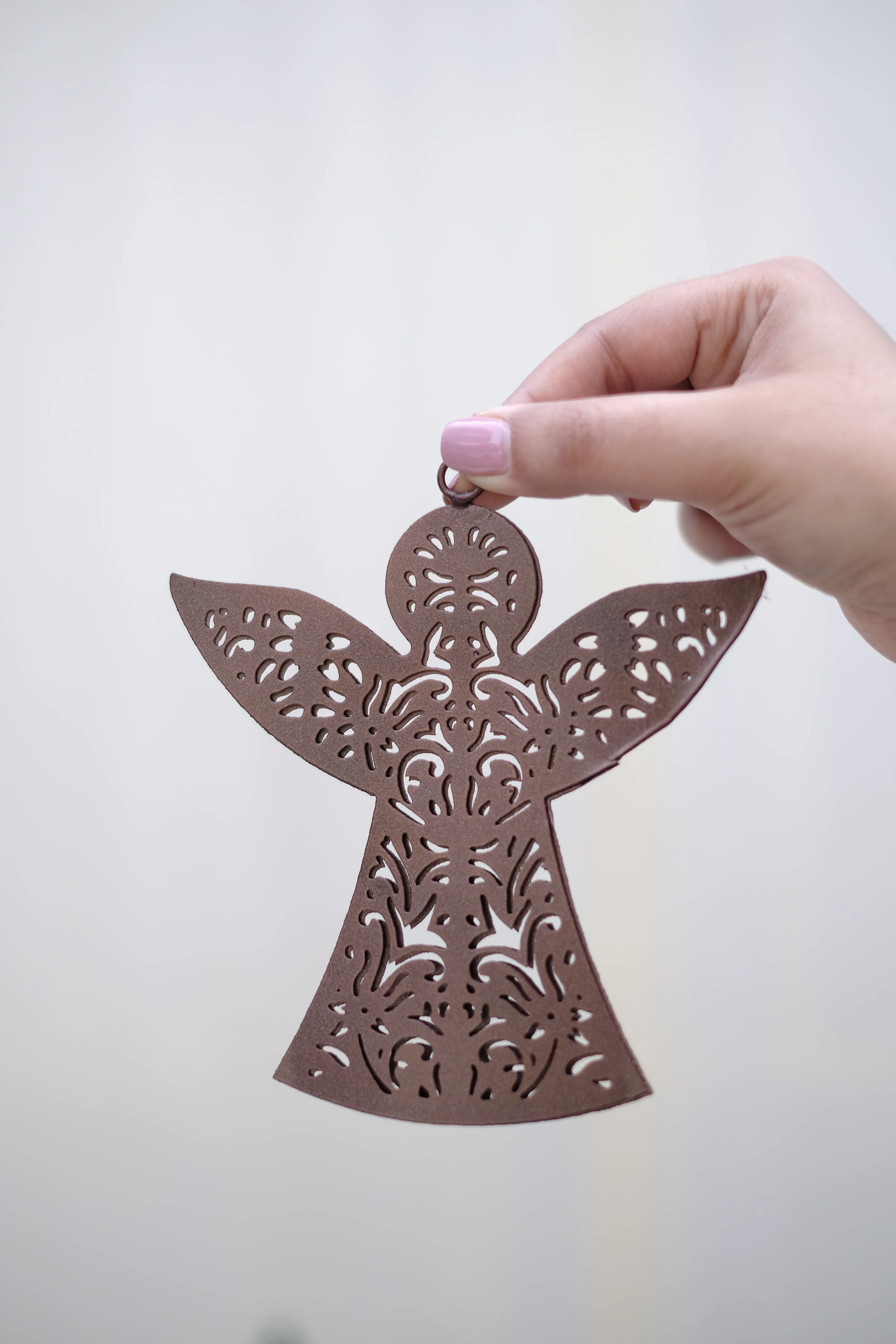 ELENA by SWEN, pack of 2 Filigree Peace Angel Christmas Tree Ornaments - Image 4