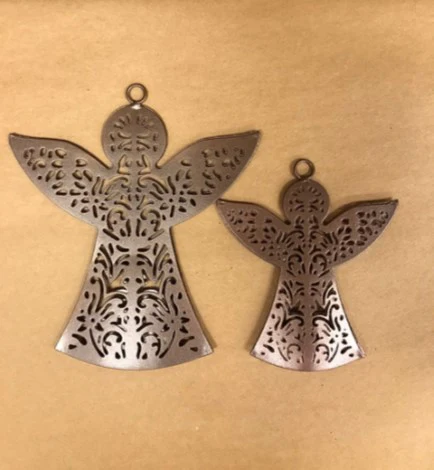 ELENA by SWEN, pack of 2 Filigree Peace Angel Christmas Tree Ornaments - Image 6