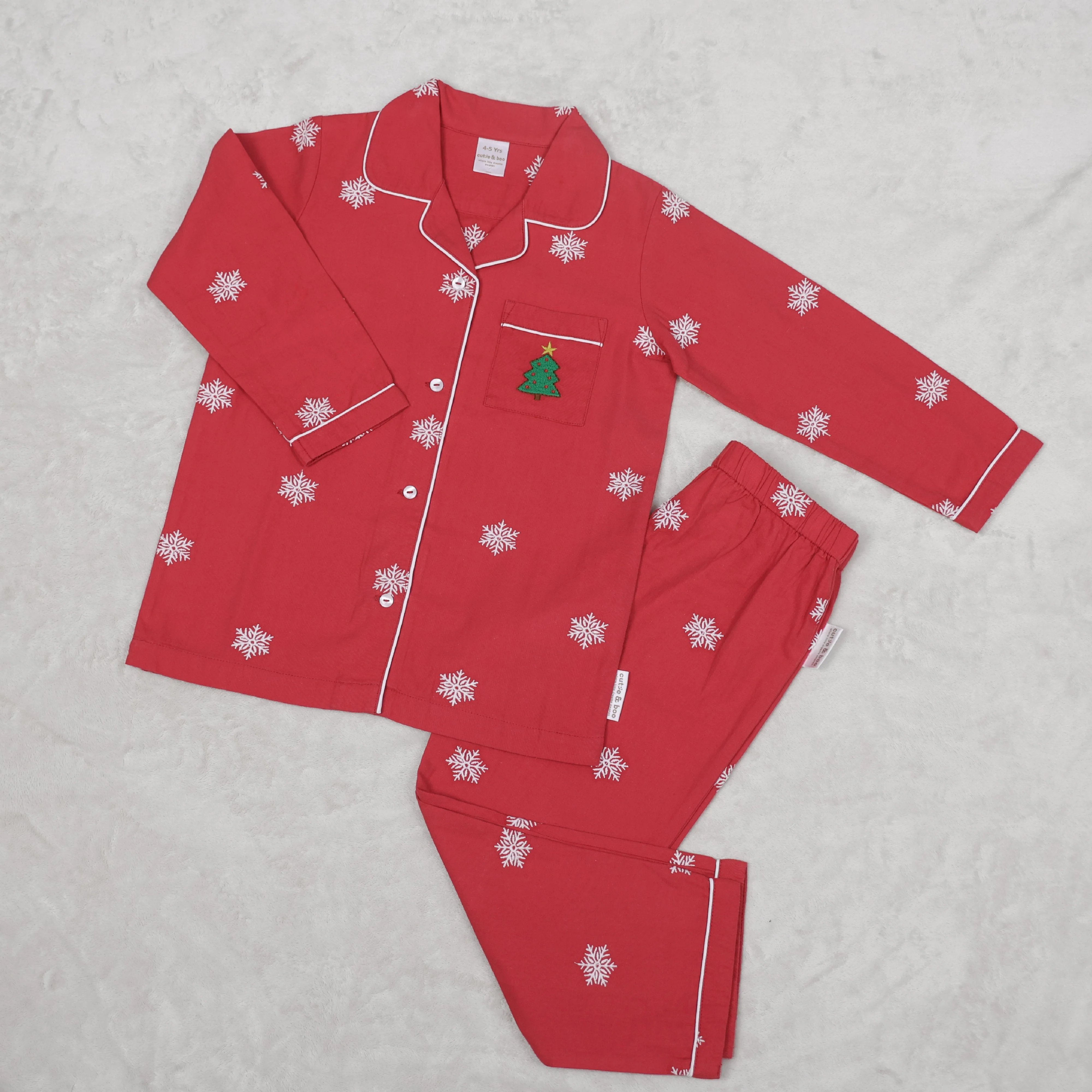 Embroidered Snowflake Night Suit - Image 3
