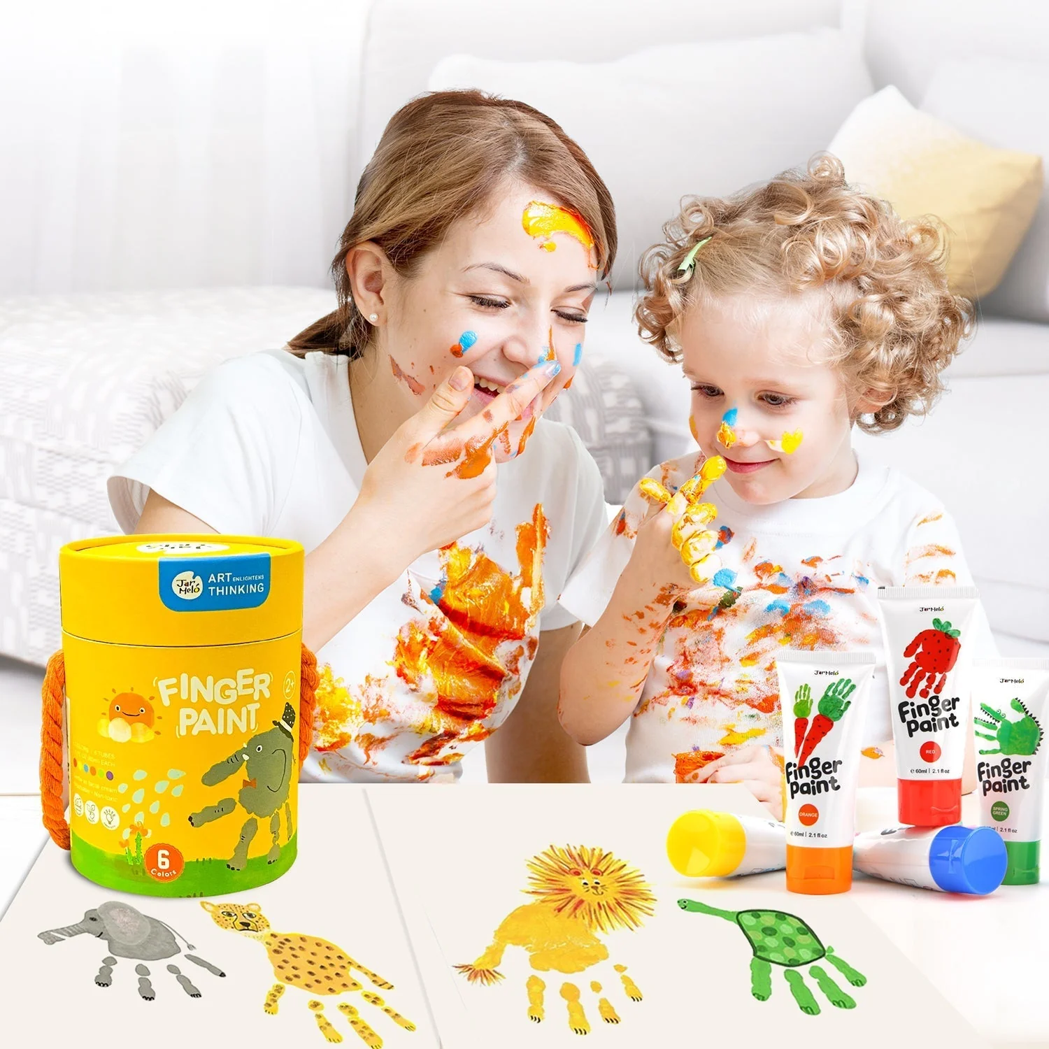 Jar Melo Washable Finger Paint Colors Set - Image 5