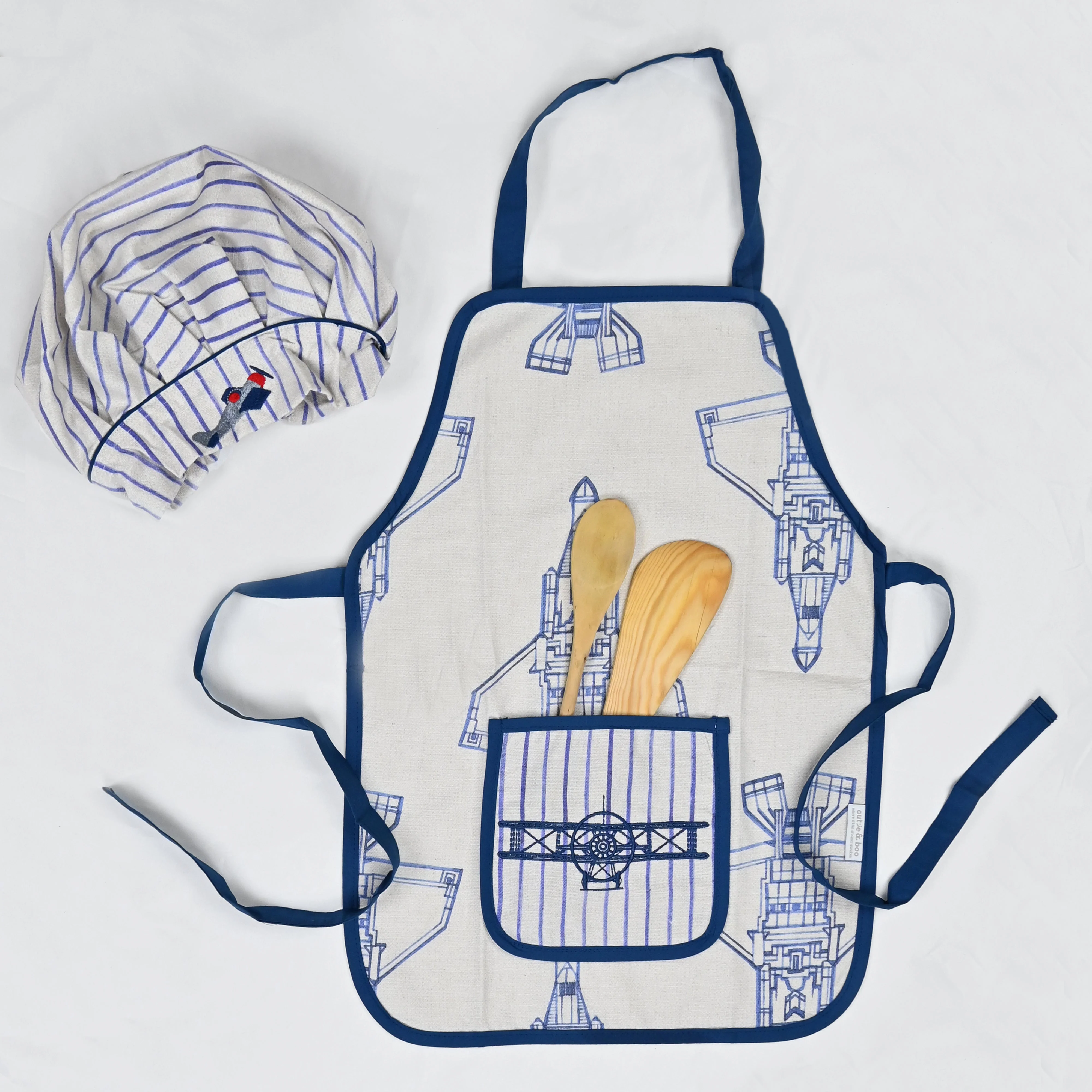 Fly Away With Me Apron Set - Little Chef Duo Set - Image 5