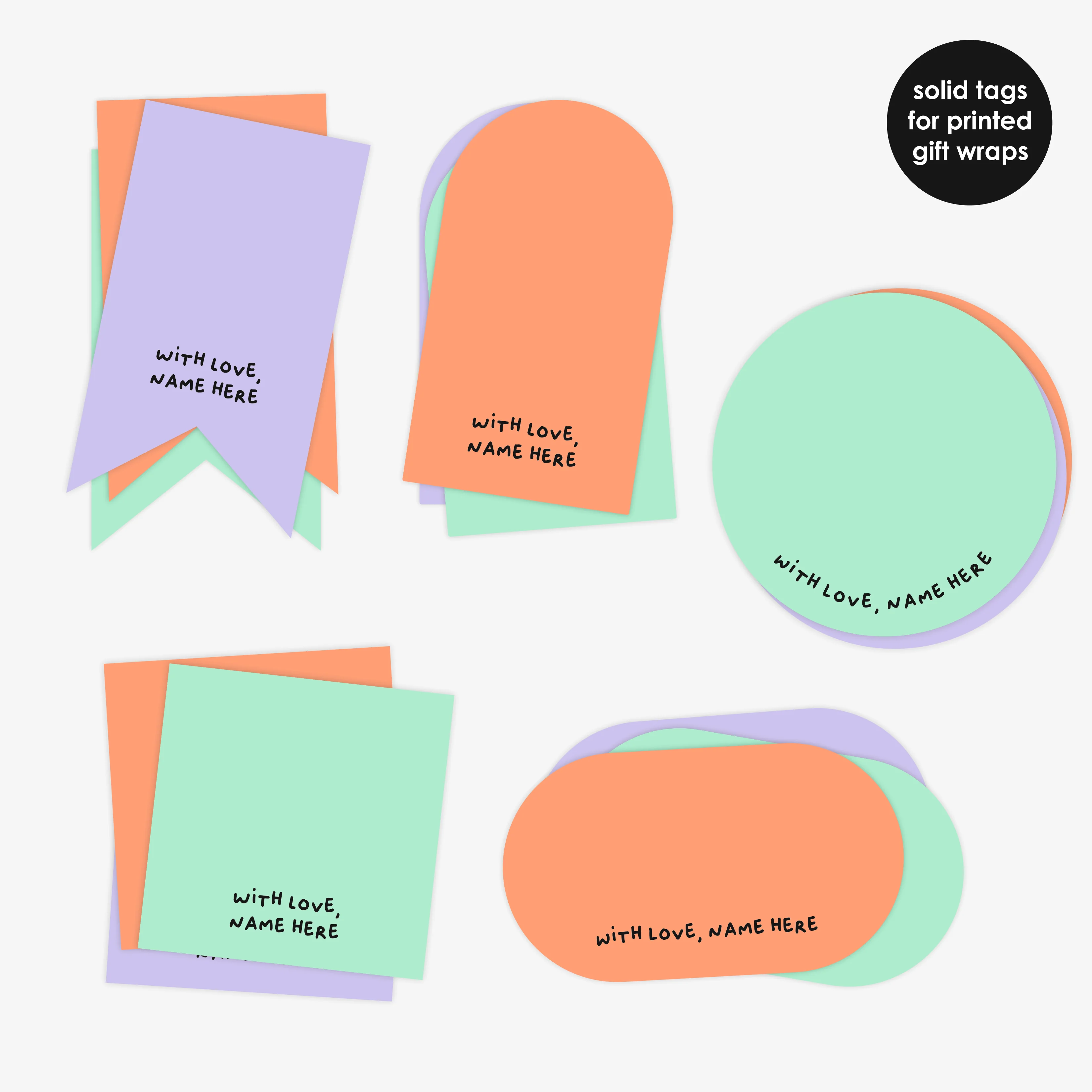 GIFT CARDS & TAGS: Stick On Tags | Mermaids - Image 3