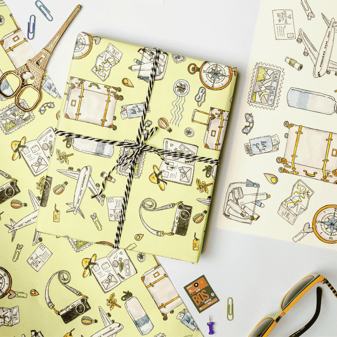Gift Wrap | Wanderlust-Set of 8 - Image 2