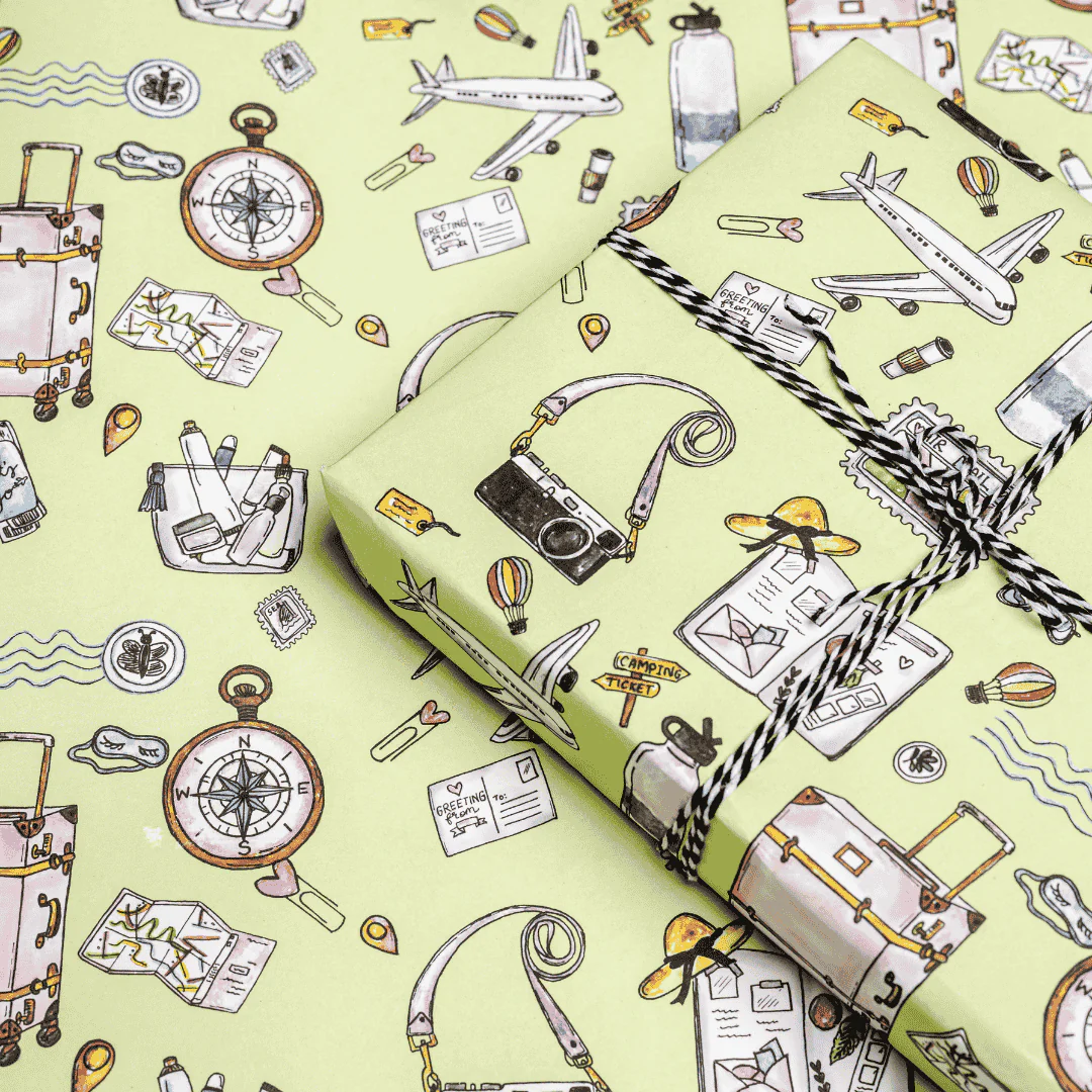 Gift Wrap | Wanderlust-Set of 8 - Image 3