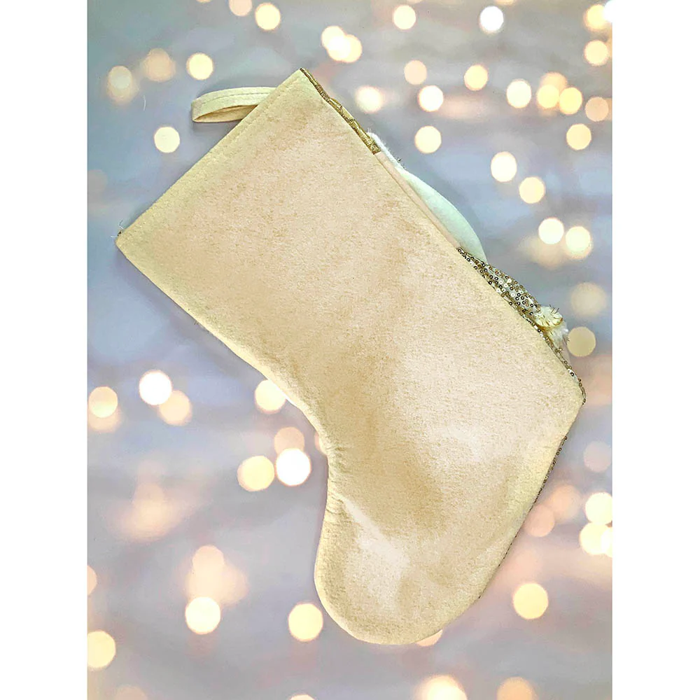 Golden Santa Christmas Stocking, 16 inches - Image 4