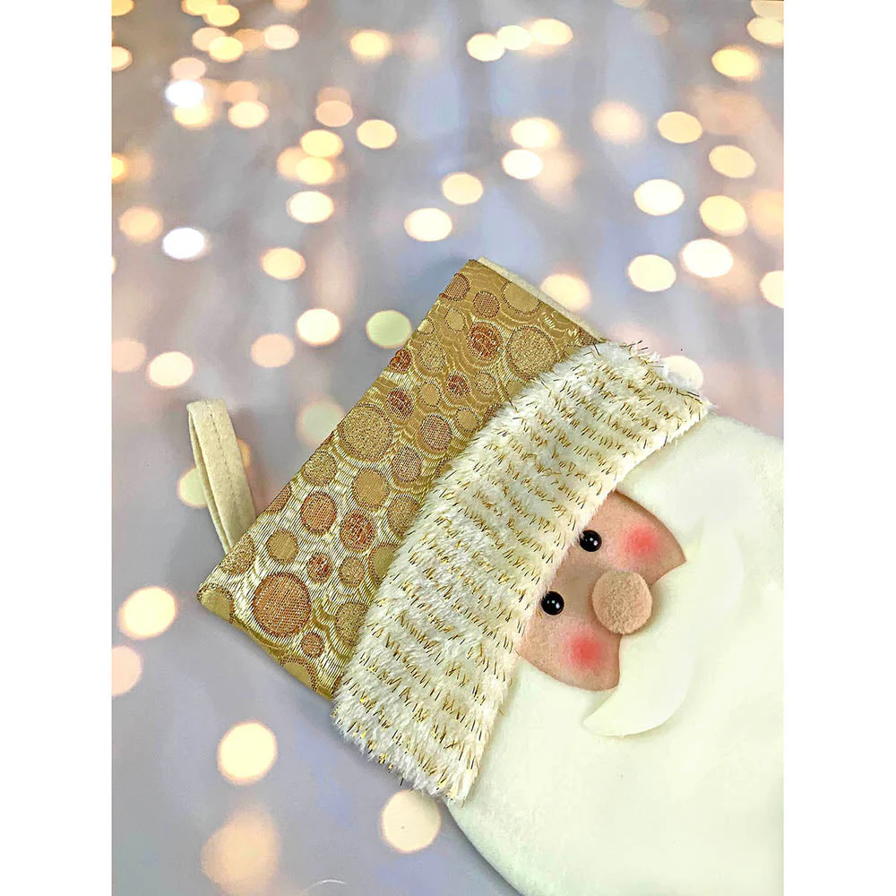 Golden Santa Christmas Stocking, 16 inches - Image 5