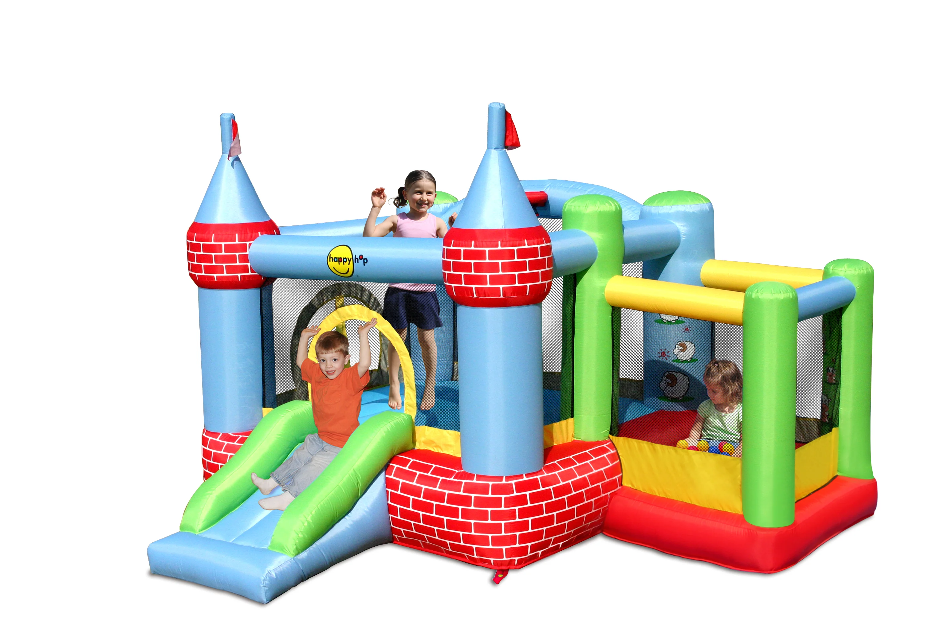 Happy Hop Castle Bouncer With Farmyard Ball Pit - Image 2