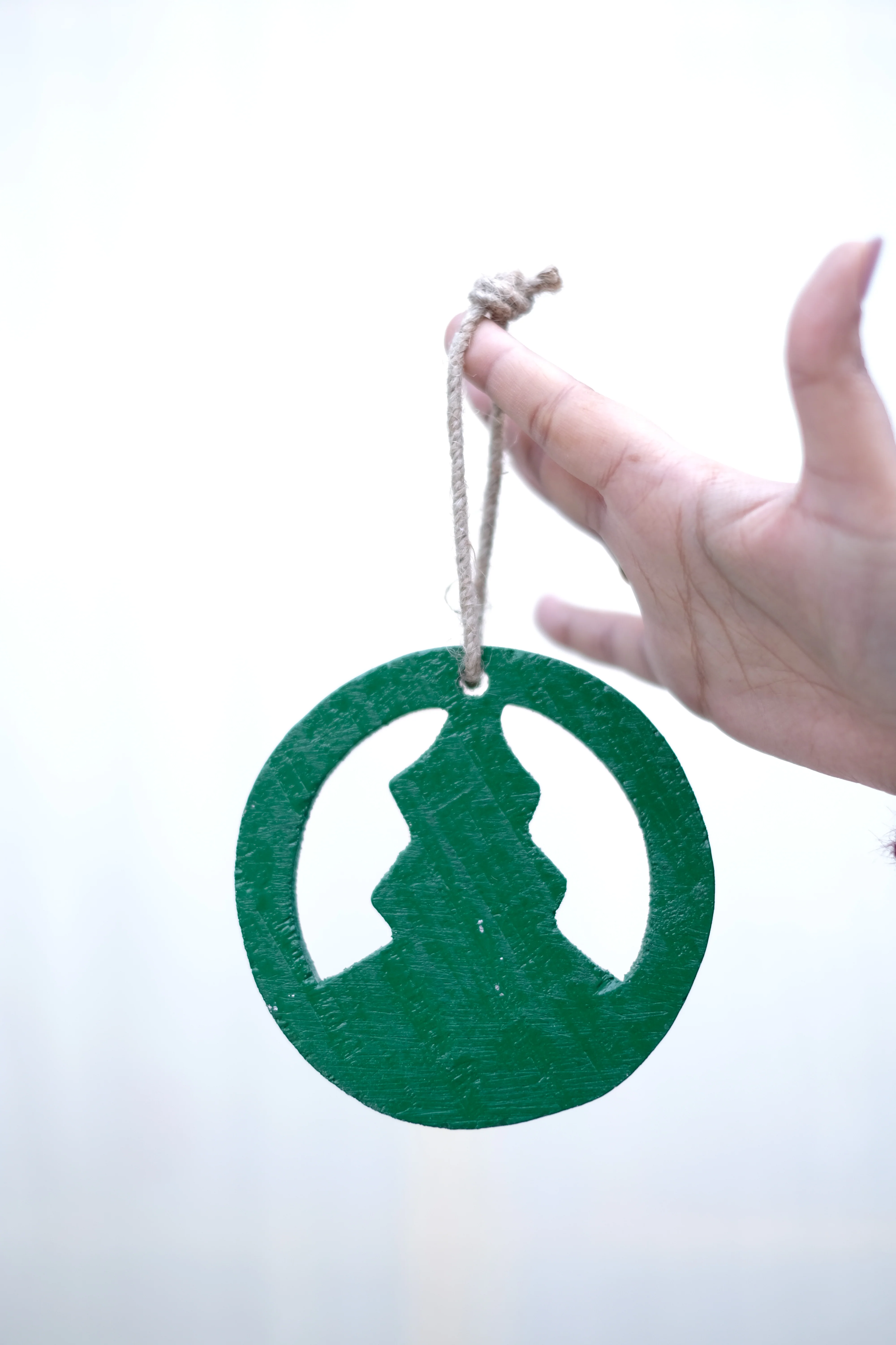 HERMES by SWEN, Pack of 4 Wooden Christmas Tree Ornaments - Star, Tree, Candyman, Santa - Image 4