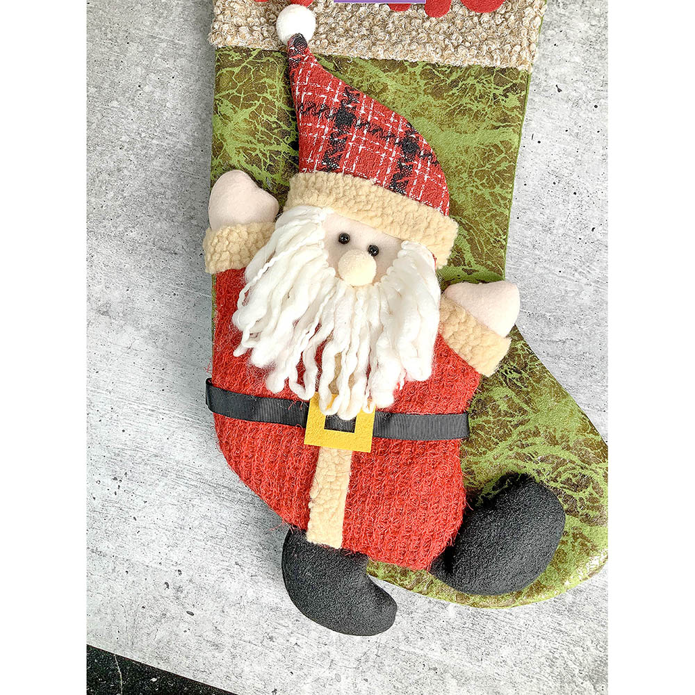Hoho Lettering Santa Christmas Stocking, 18 inches - Image 4