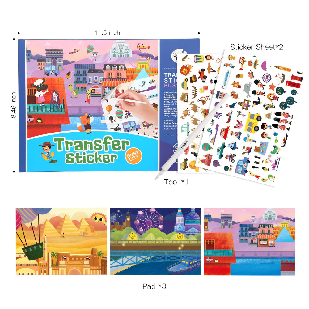 Jar Melo Transfer Sticker Scenes Pads -Busy City - Image 2