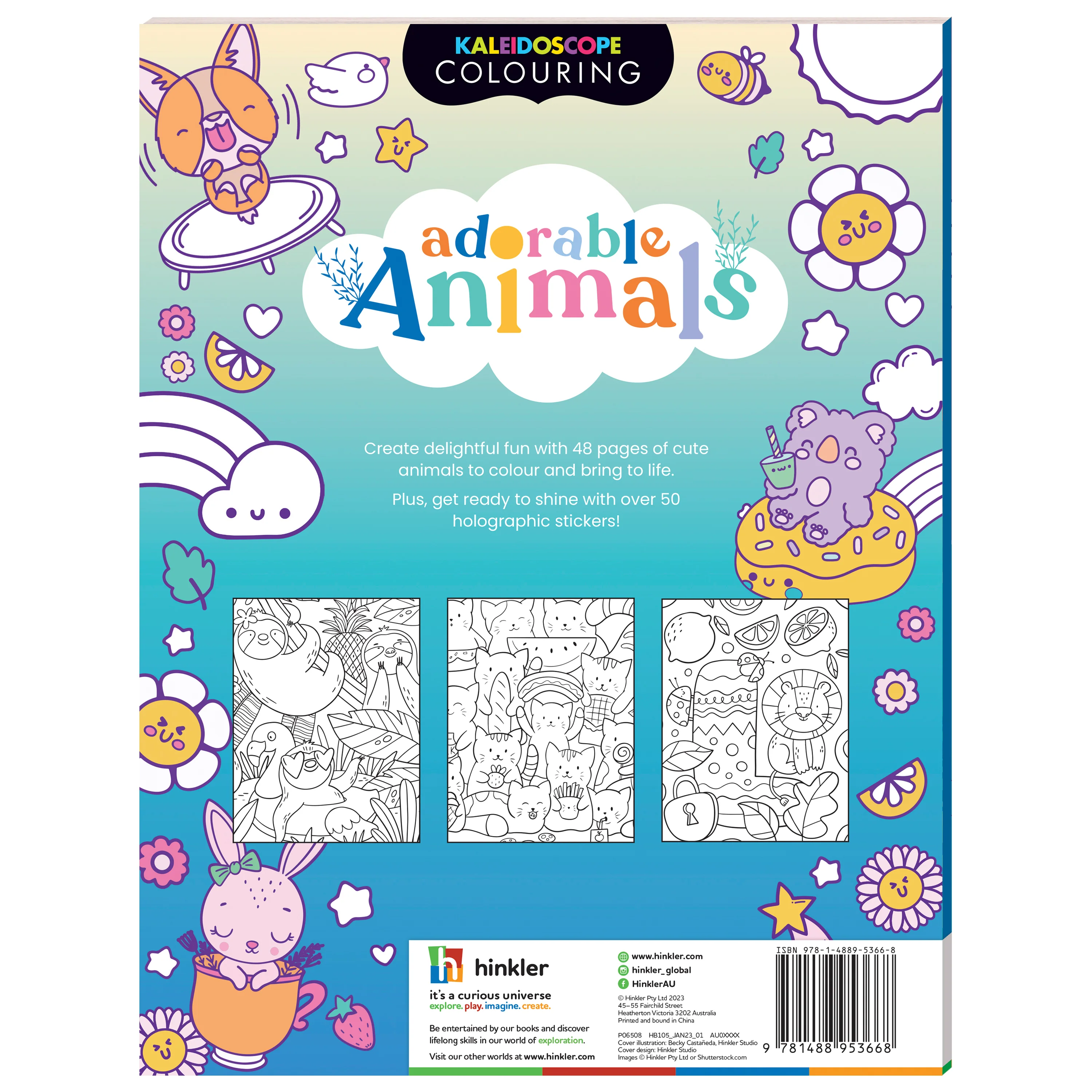 Kaleidoscope Sticker Colouring Adorable Animals - Image 5