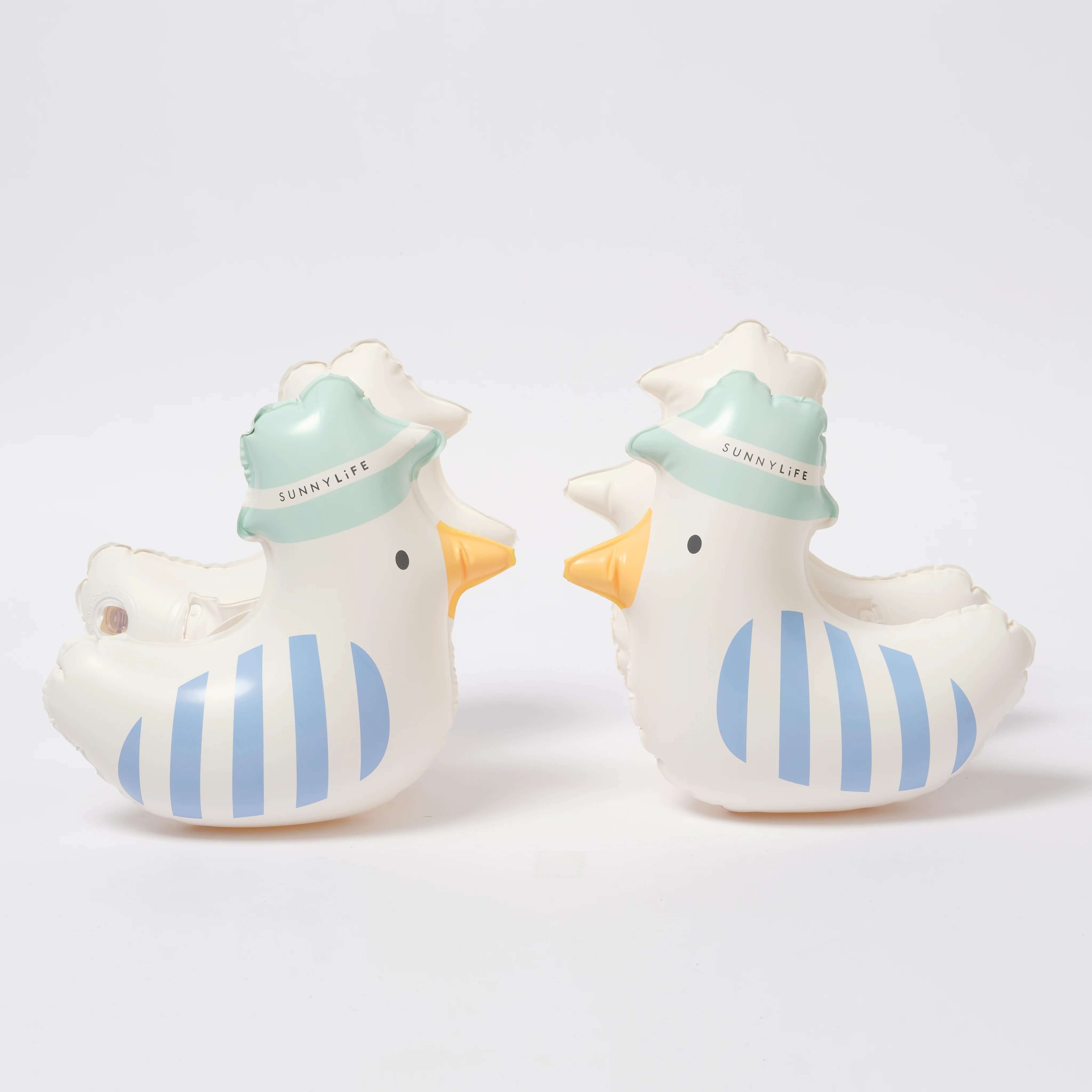 Kids Inflatable Arm Bands Sid the Seagull Blue Stripe - Image 4