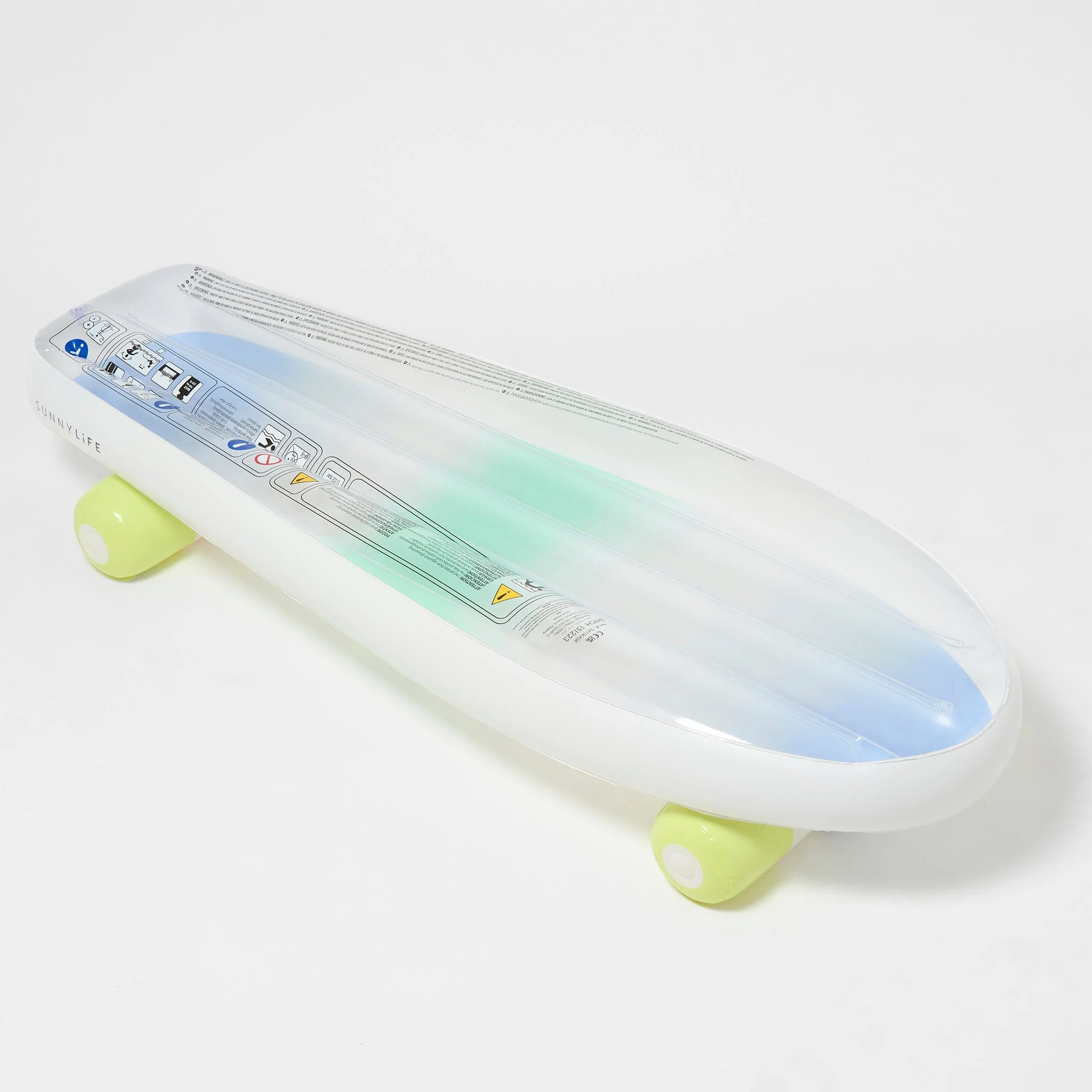 Kids Skateboard Float The Sea Kids Blue-Lime - Image 4