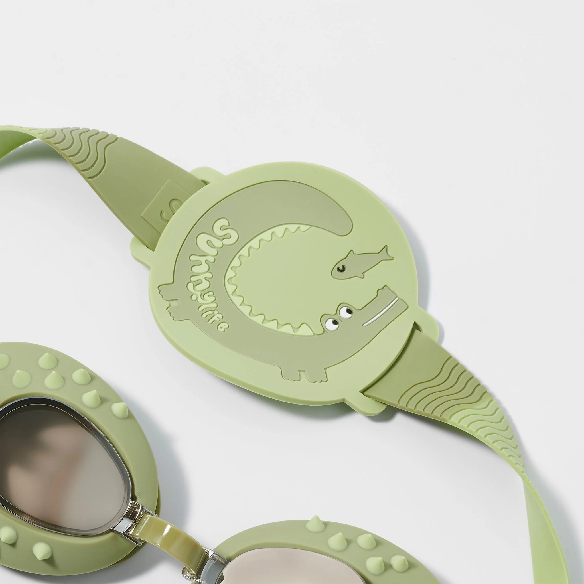 Kids Swim Goggles Cookie the Croc Khaki - Image 3