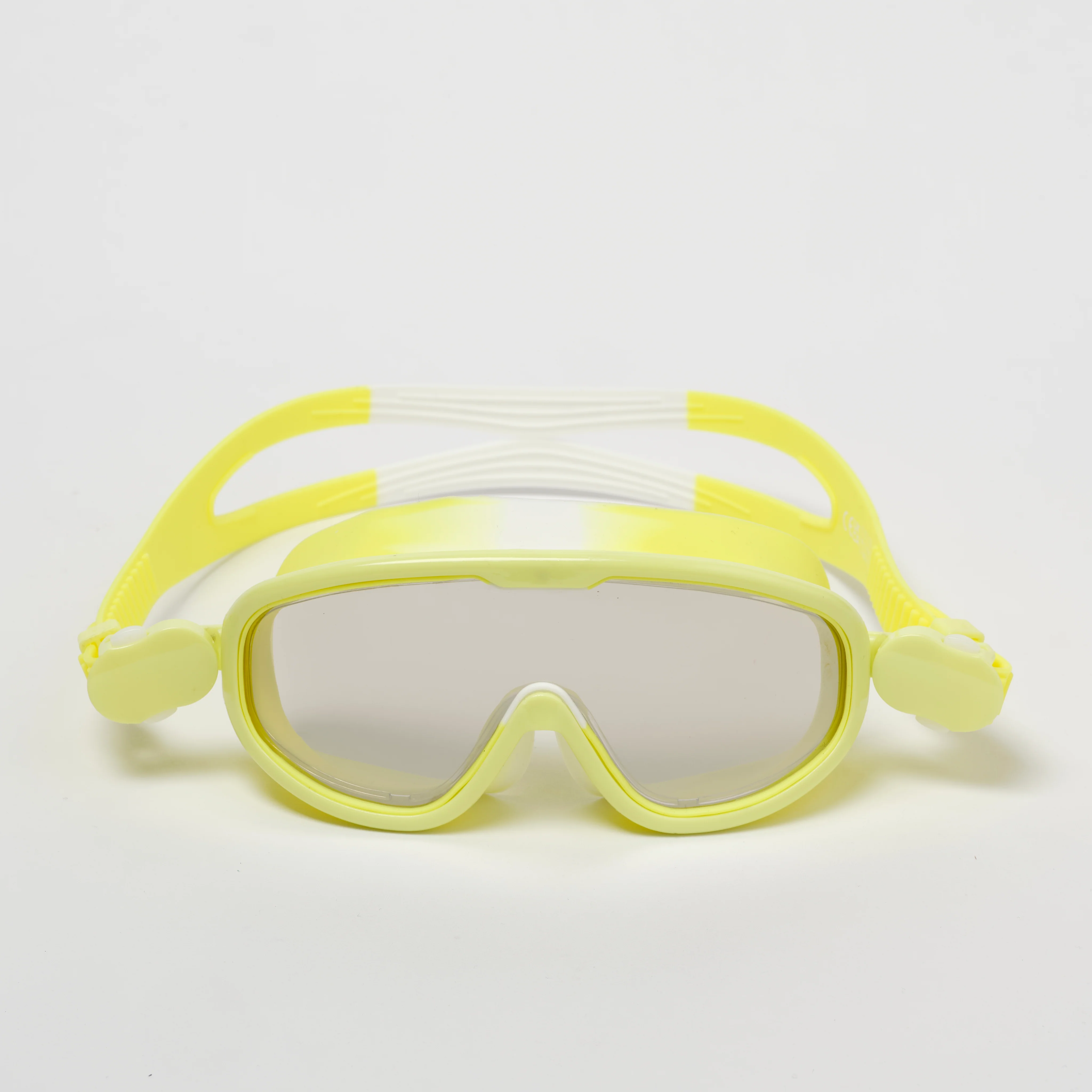 Kids Swim Mask Salty the Shark Neon Yellow - Image 2
