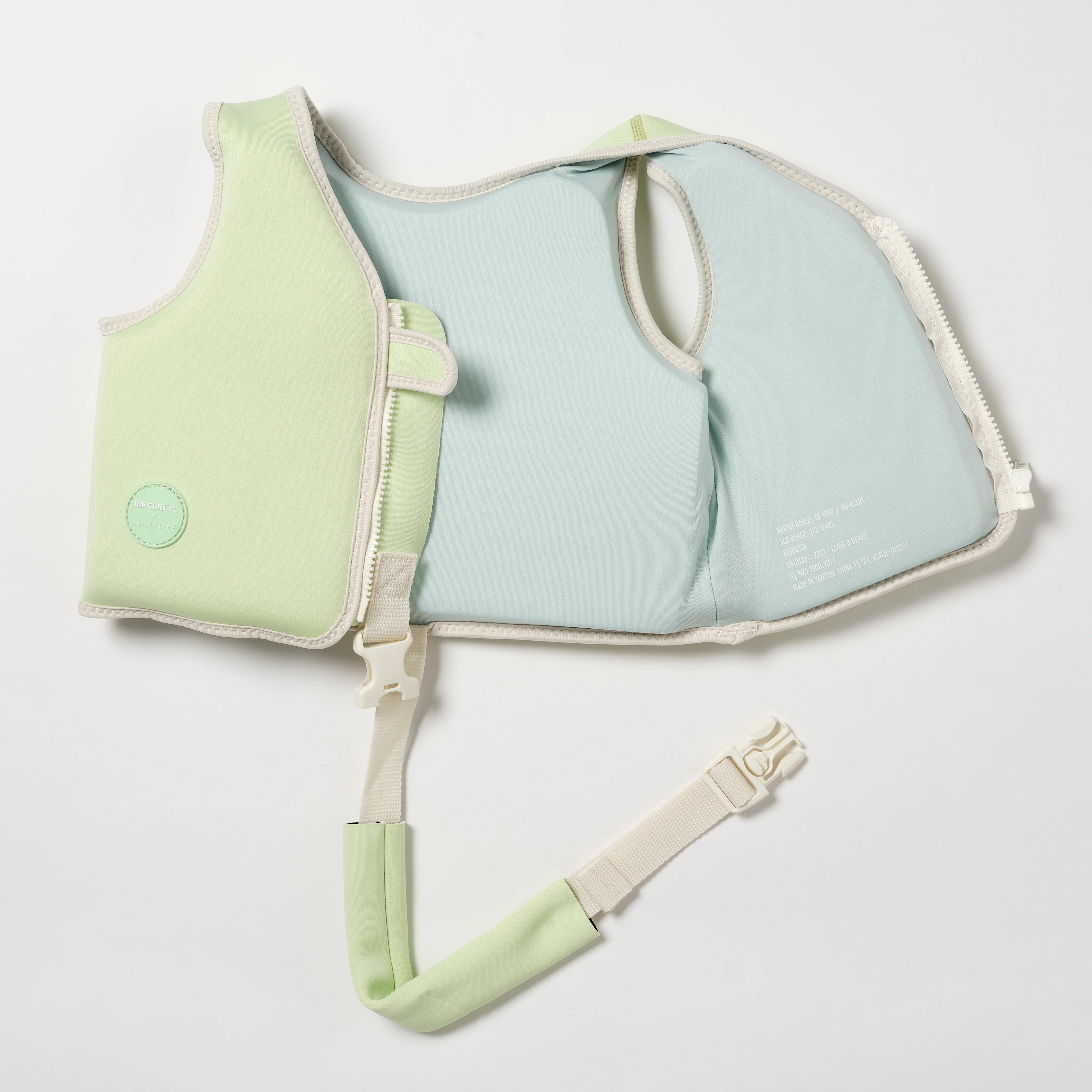 Kids Swim Vest 2-3 Shred Turtle Aqua - Image 3