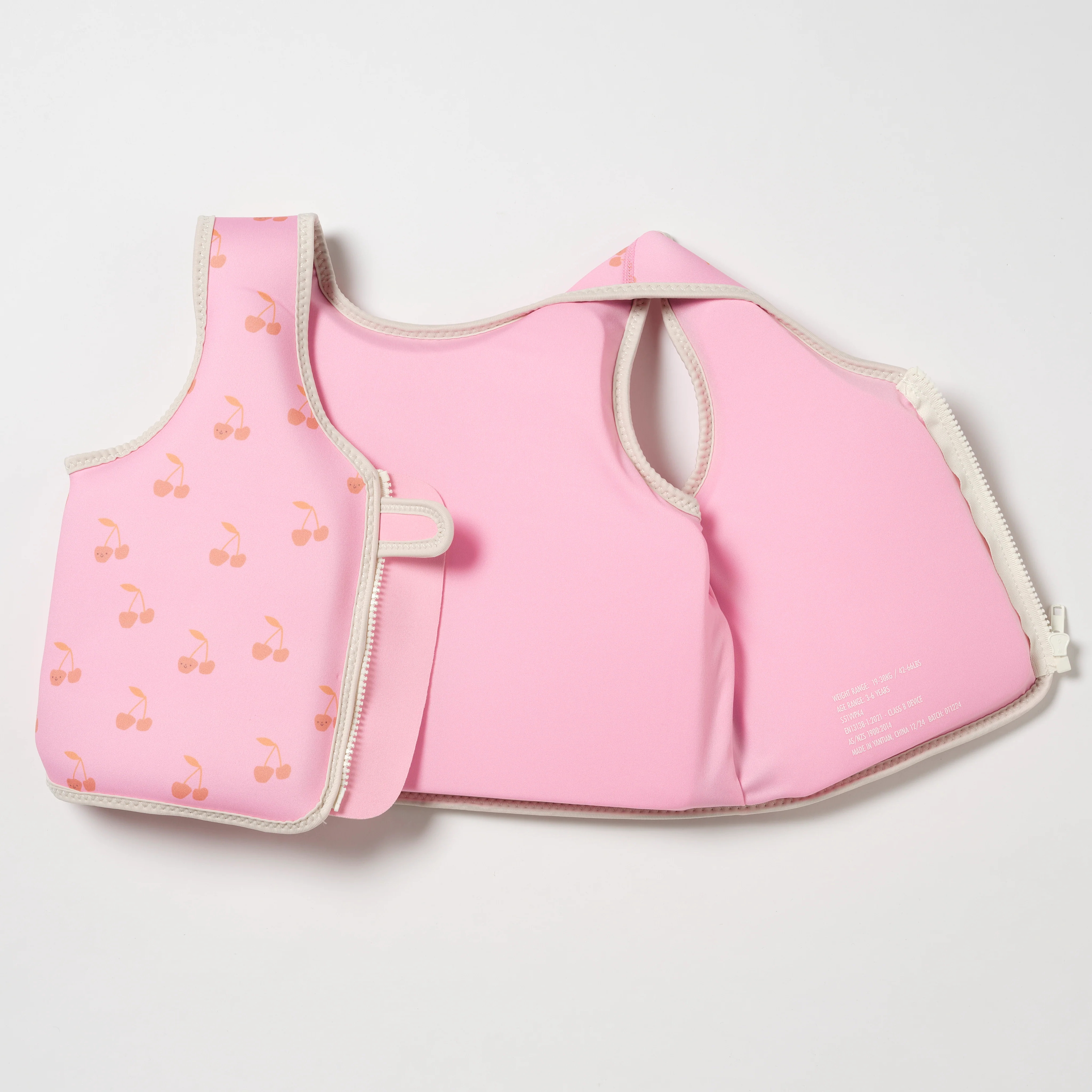 Kids Swim Vest 3-6 Cotton Candy Cherry - Image 3