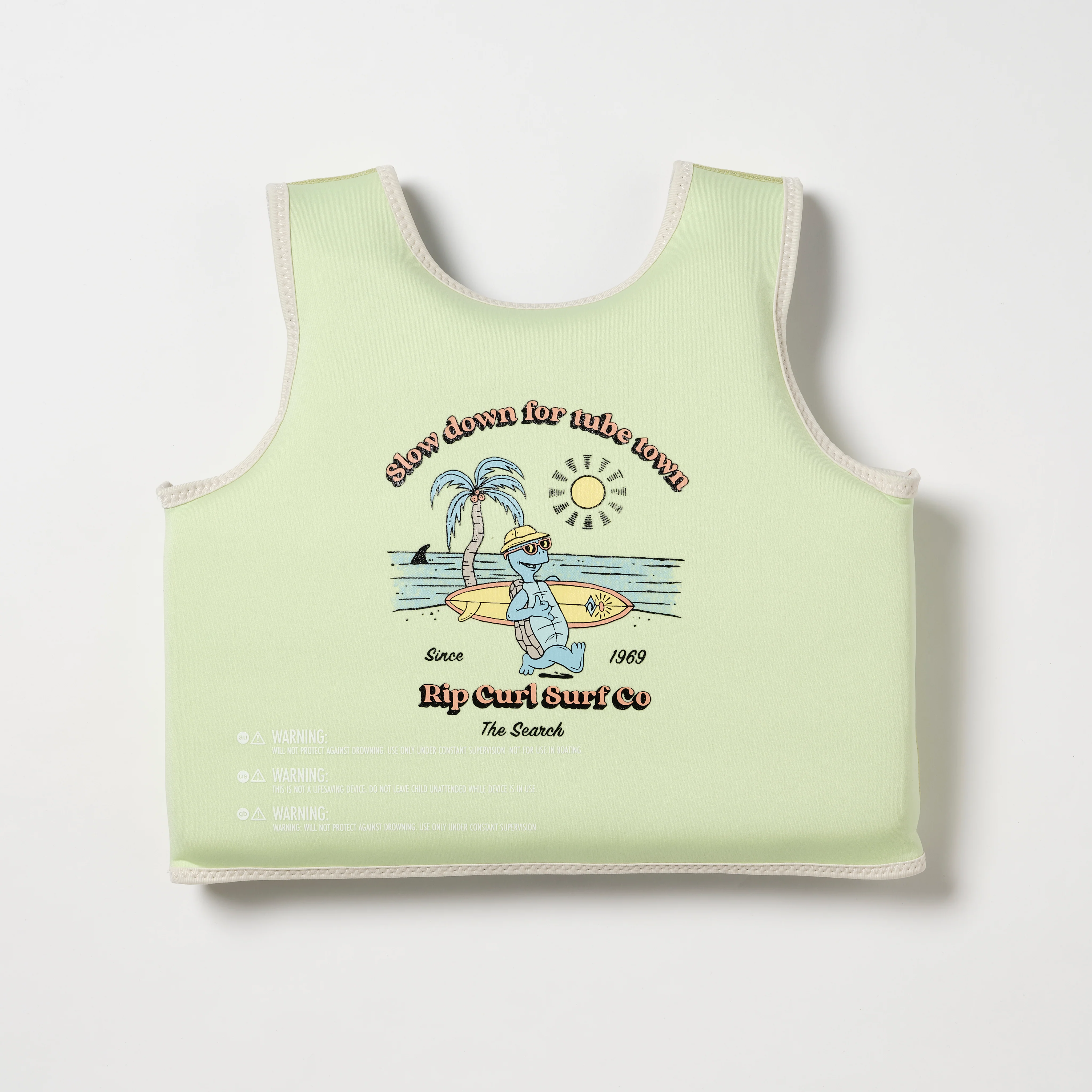 Kids Swim Vest 3-6 Shred Turtle Aqua - Image 2
