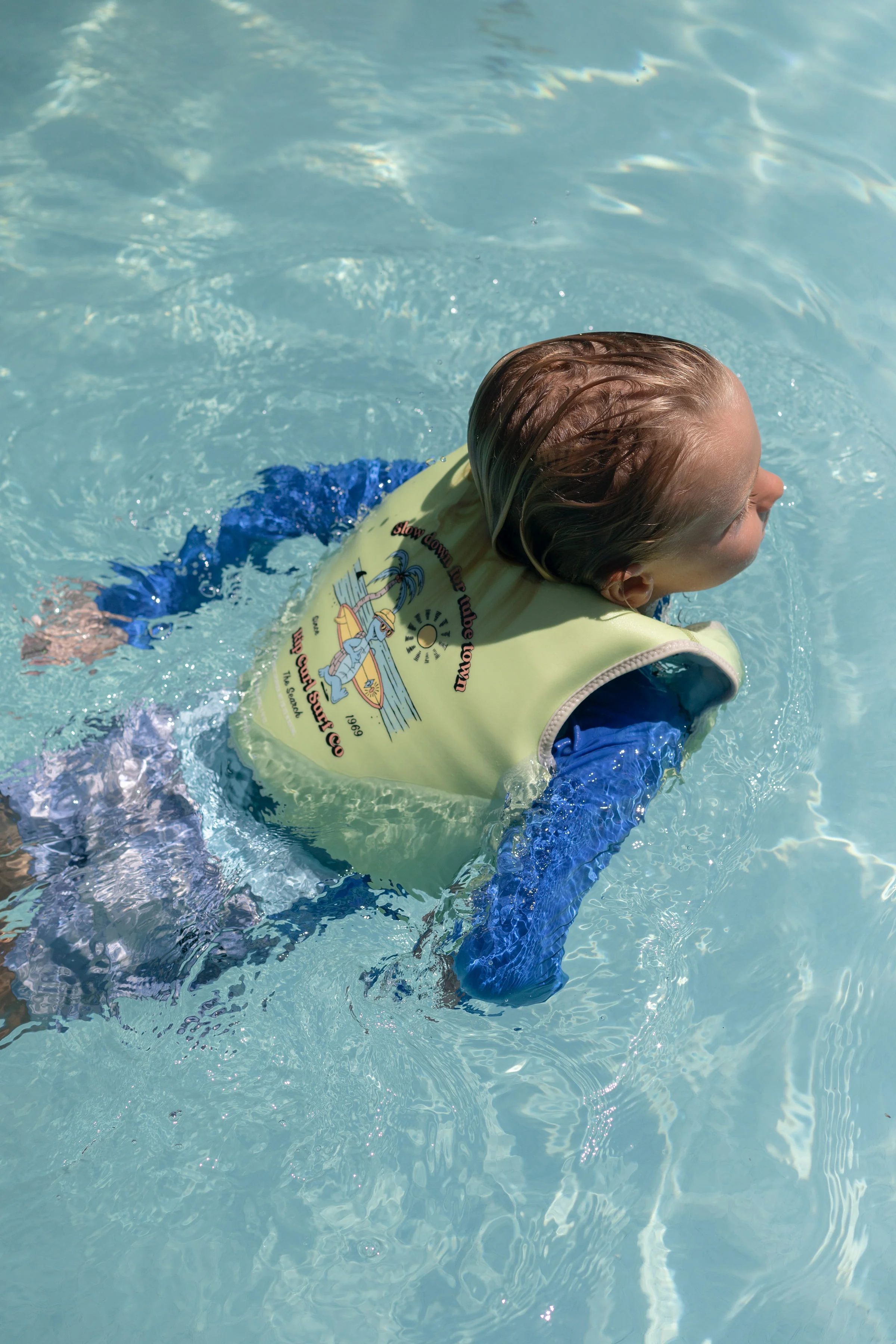 Kids Swim Vest 3-6 Shred Turtle Aqua - Image 7