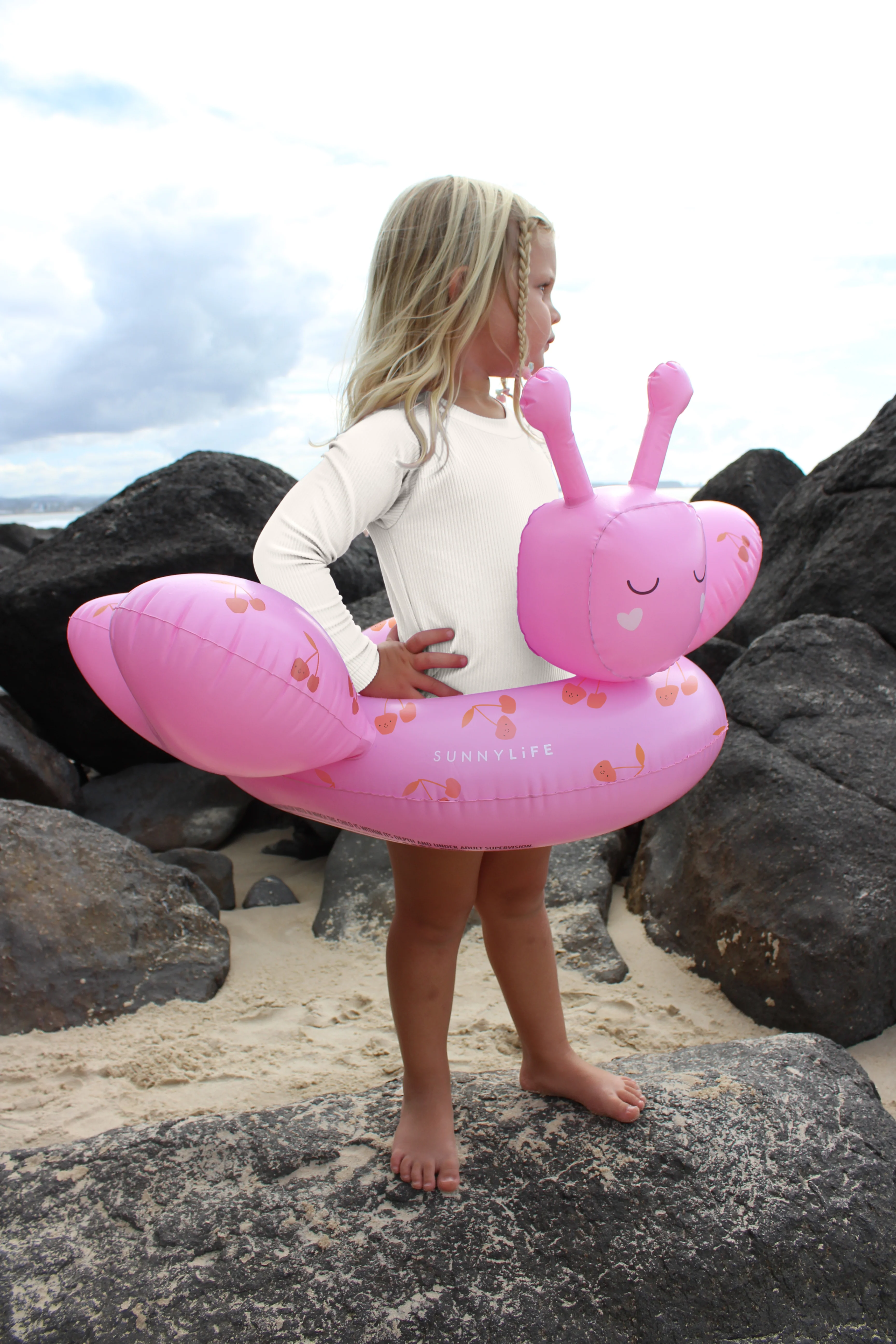 Kids Tube Pool Ring Cotton Candy Cherry - Image 10