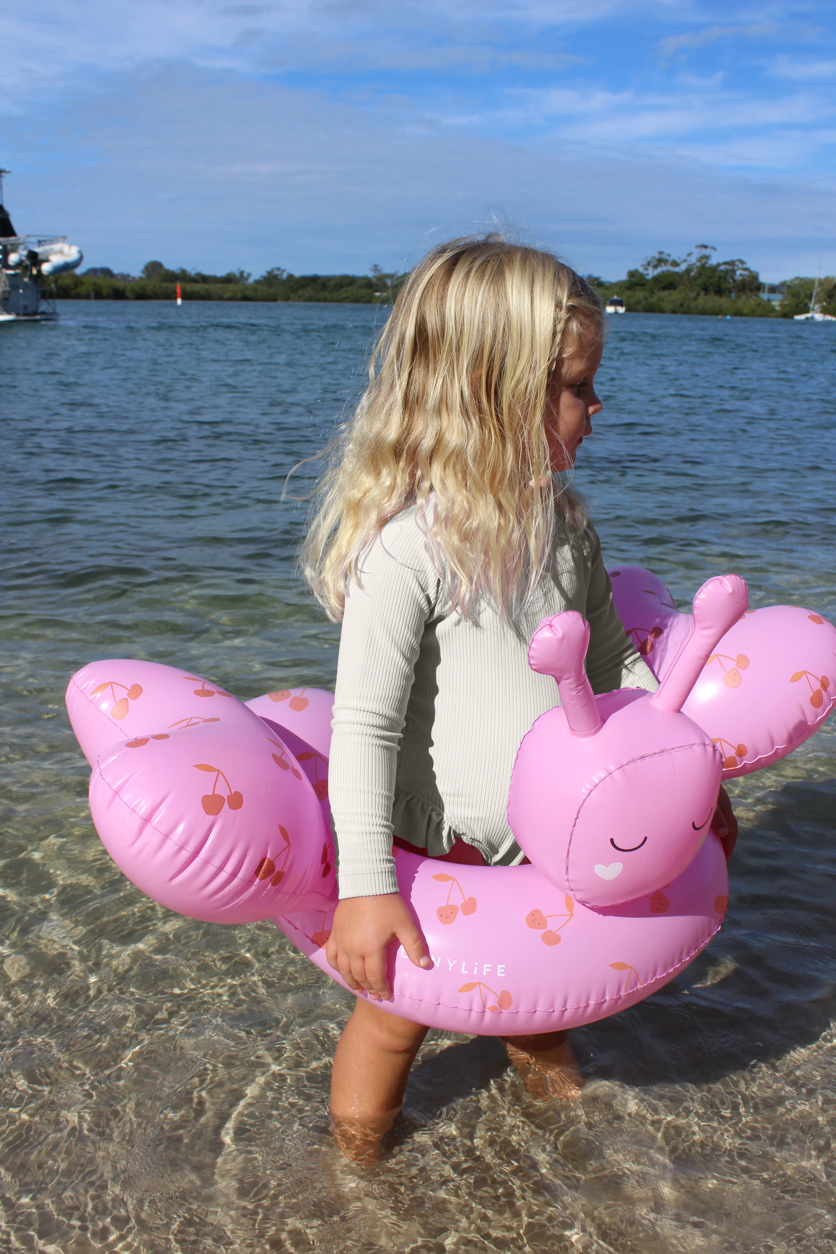 Kids Tube Pool Ring Cotton Candy Cherry - Image 8