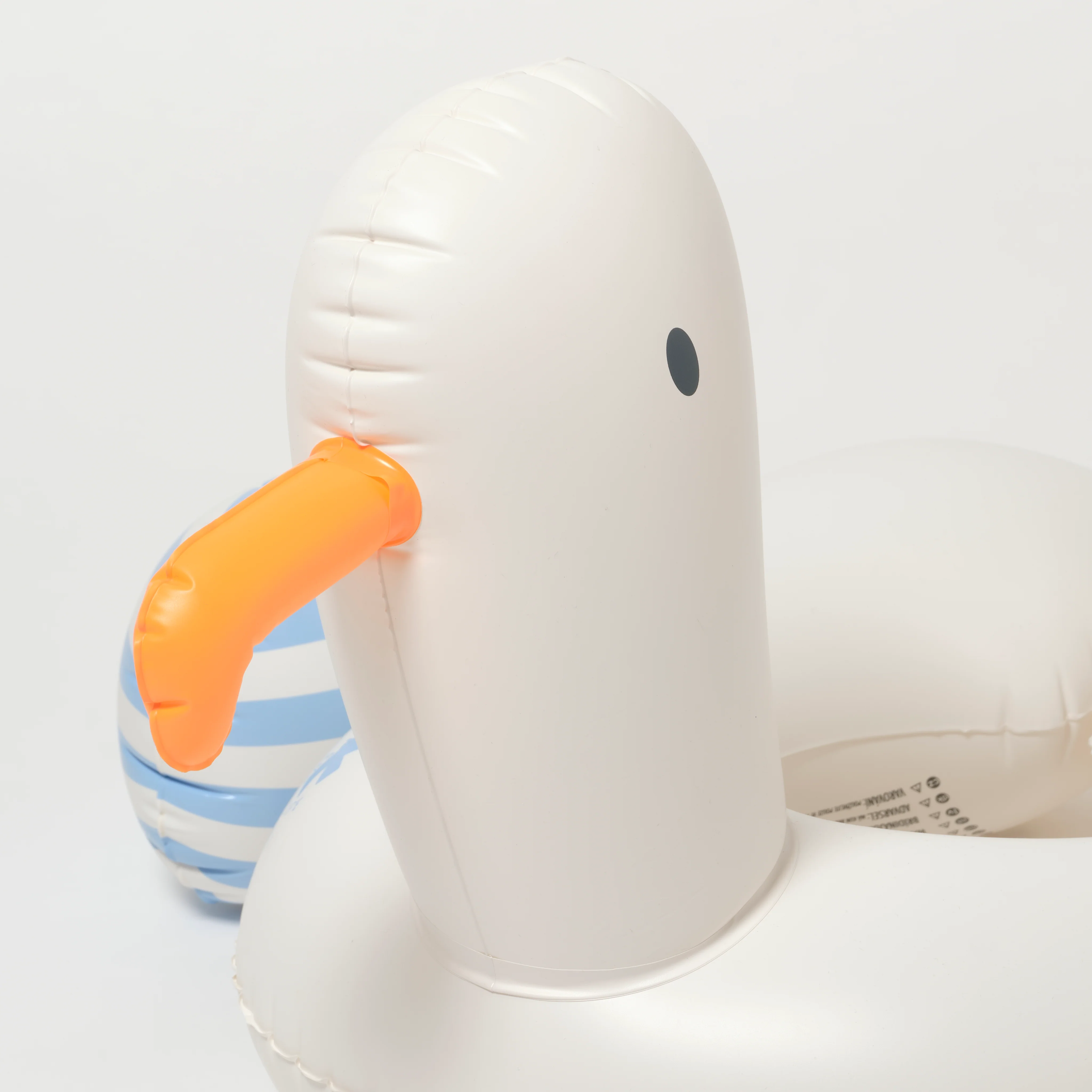 Kids Tube Pool Ring Sid the Seagull Blue Stripe - Image 6