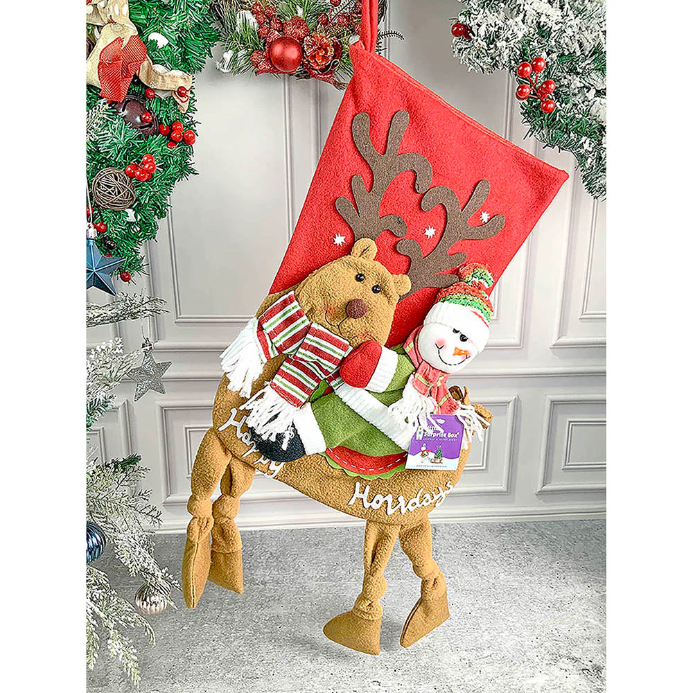 2 pcs set of Knot Legs Santa & Snowman big size Christmas Stockings for Christmas Décor - Image 5