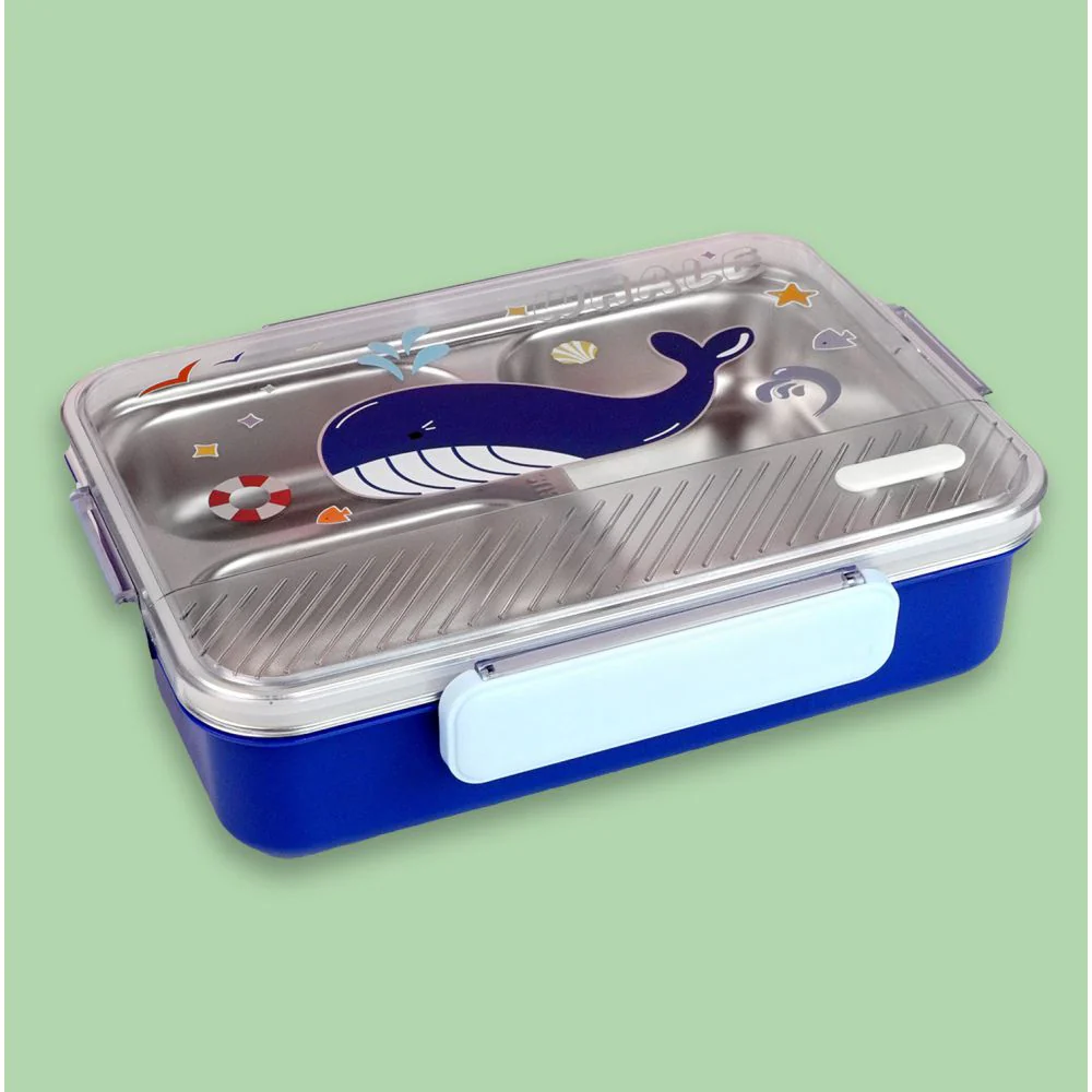 Little Surprise Box, Blue Whale Big Size Stainless Steel Kids Lunch Box - Image 4