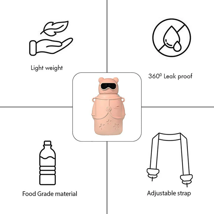 Little Surprise Box Diy Sticker Pink Specsy Ted Kids Water Botter, 500 Ml - Image 10