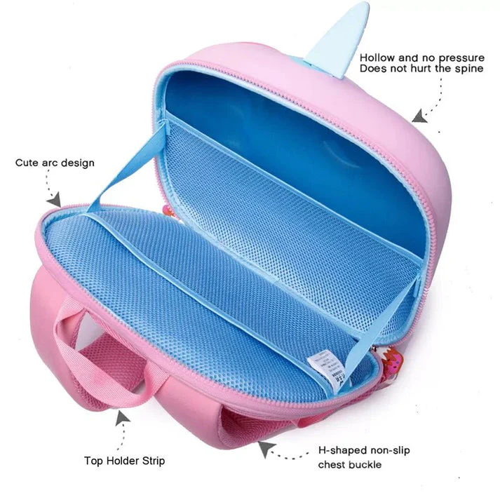 Little Surprise Box, Flashy the Unicorn, 3d Light weighted Ergo Backpack for Toddlers & Kids with Leash - Image 6