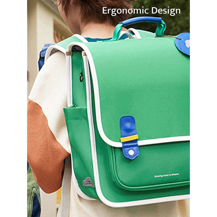 Little Surprise Box Jade Green Rectangle style Backpack for Kids, Large - Image 4